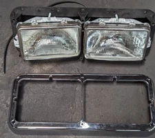 KD Lamp 499-411430B Dual Headlight Bucket Assy Rectangle RH Chrome