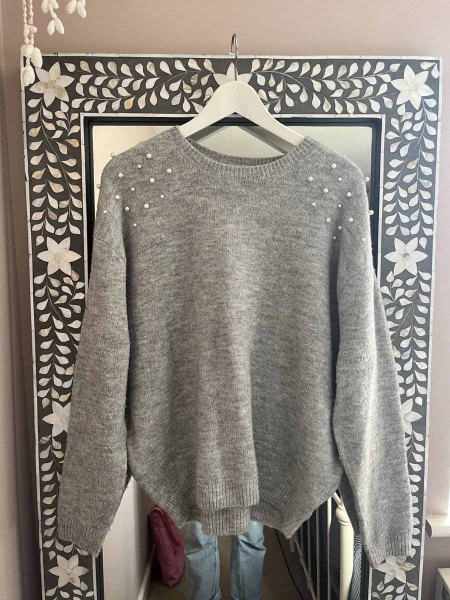 Grey wool hotsell jumper ladies