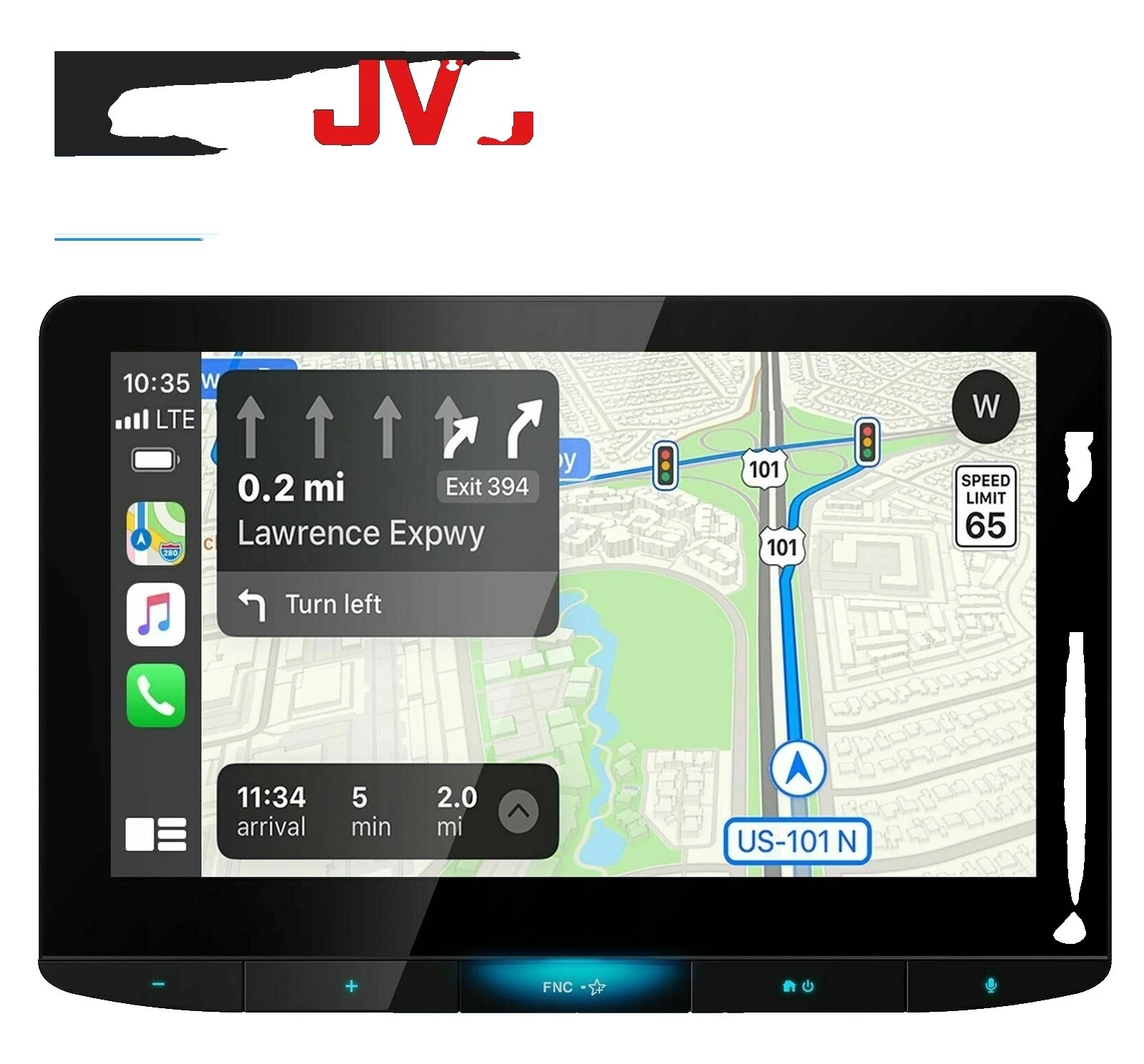 JVC 2 DIN 车载数字媒体接收器不含 CD