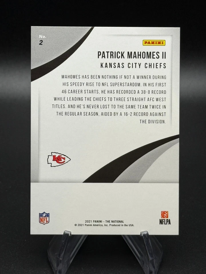 Patrick Mahomes II 2021 Panini The National Escher Squares #'d 02/10 SSP Chiefs - Image 2 of 4