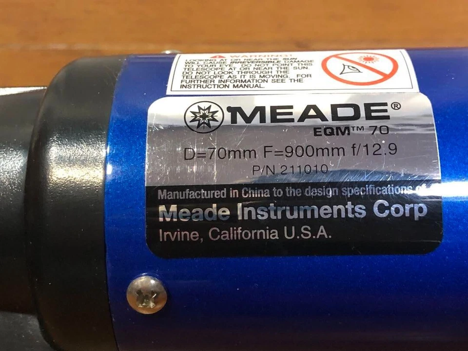 Meade EQM-70 Achromatic Refractor Telescope 70mm Model Distributed in Japan - Image 3 of 4