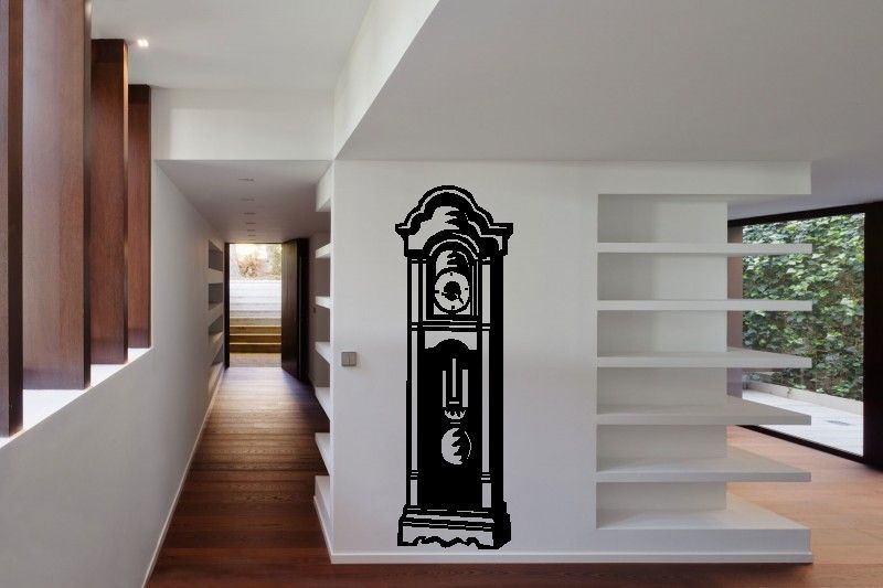 Grandfather Clock Wall Sticker Wall Art Decor Vinyl Mural Patterned
