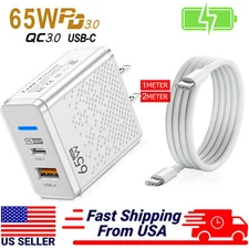  65W Type C USB-C Fast Wall Charger For Samsung A16 A14 A15 A03 A54 A32 5G