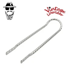 23" LONG TWISTED STEEL SQUARE SHORT BACK SISSY BAR IN CHROME USED FOR 24" BIKES
