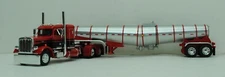 DCP FIRST GEAR 1/64 SCALE 359 PETERBILT SMALL BUNK RED / BLACK & POLAR TANKER  