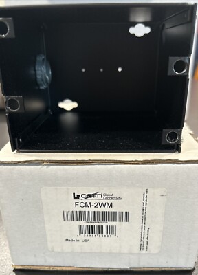 L-Com Global Connectivity FCM-2WM Black Metal Connection Box New Open Box