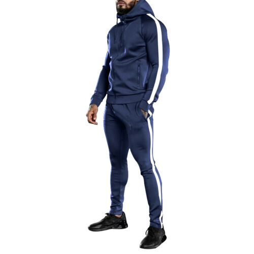 Men's Tracksuit Casual Jogging Athletic Suits 2 Piece Hoodie+Pant Sweatsuit Sets - Picture 1 of 30