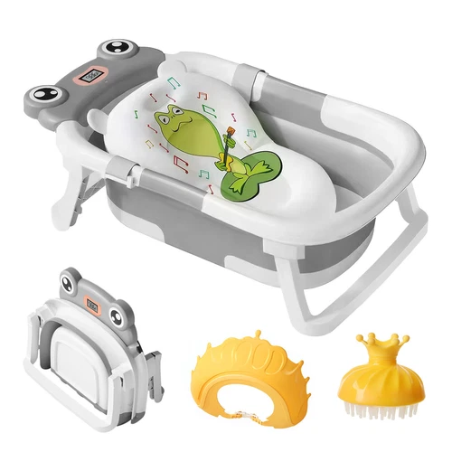 Foldable Infant Baby Bath Tub Collapsible Newborn Saftey Portable Shower Bathtub - Picture 5 of 19