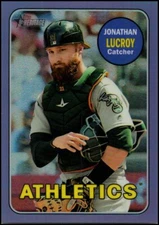  2018 Topps Heritage Chrome Purple Refractor #THC517 Jonathan Lucroy