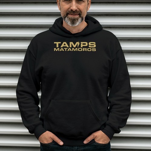 Matamoros TAMPS Tamaulipas Reflective Logo Black Pullover Hooded Hoodie - Picture 4 of 4