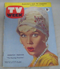 Vintage TV Week Magazine Sydney April 1961 Dorothy Provine, Col Joye