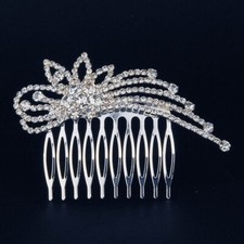 Clear rhinestones Hair comb