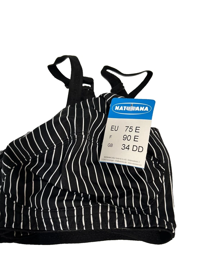 Sujetador Naturana para mujer, negro, 34DD Foto 4 de 4