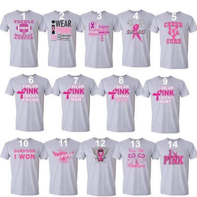 Brustkrebsbewusstsein PINK Band Überlebende Unterstützung, Unisex Männer T-Shirt Shirt