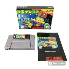 Tetris Attack (Super Nintendo SNES, 1996) CIB Complete In Box W/Manual - No Tray