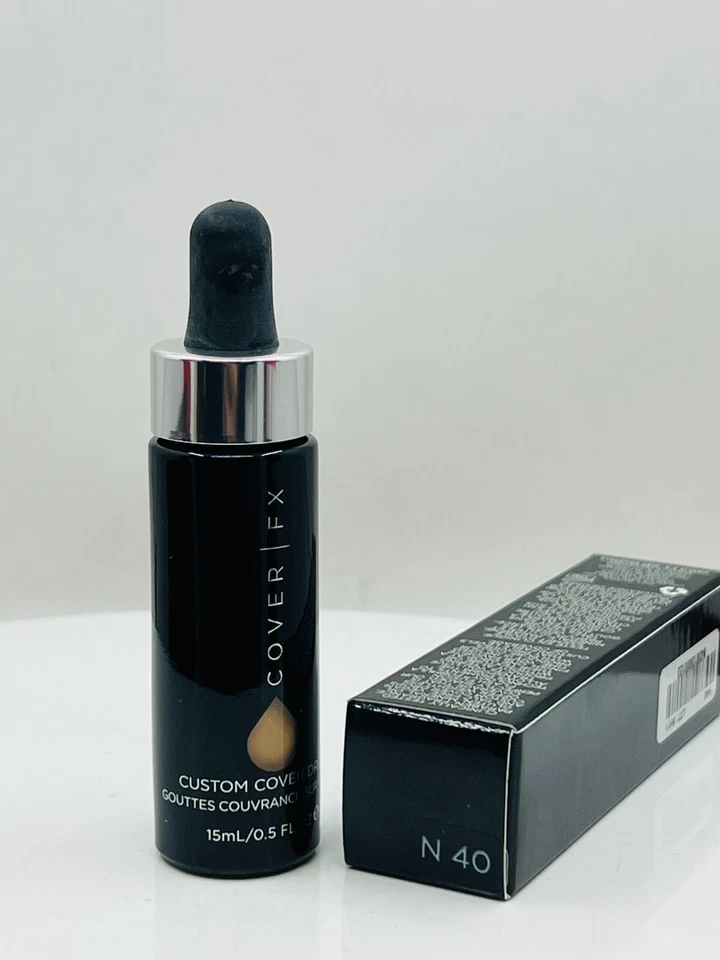 COVER FX - CUSTOM COVER DROPS - N 40 - 0.5 OZ. - FULL SIZE - NEW AND BOXED - Image 2 of 4