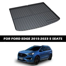 TPO Rear Black Cargo Trunk Tray Liner Floor Mat for Ford Edge 5 seats 2015-2023