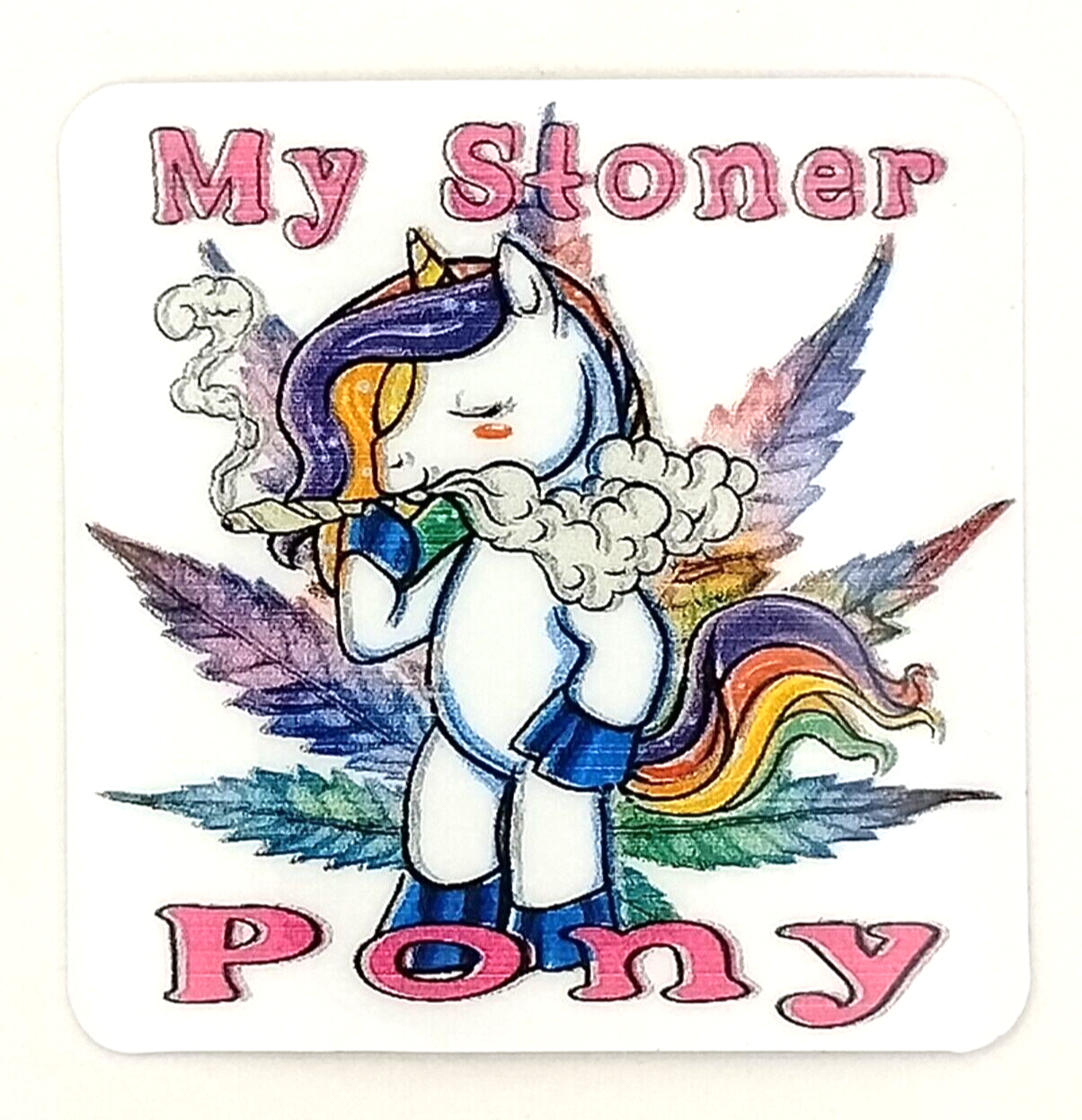 My Stoner Pony Vinyl Sticker Cannabis Weed Lover 420 Ganja UV Safe Stoner Pot