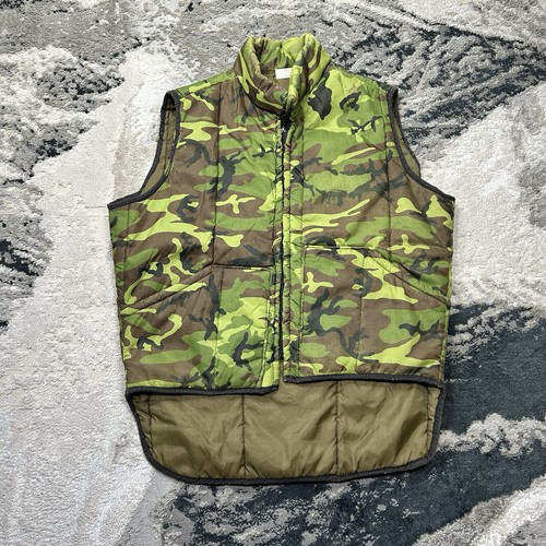 Military 2007 Realtree Quilted Utility Vest Green Camo Size S Made In USA