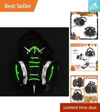 Vintage Glow-in-the-Dark Steampunk Gas Mask - Perfect for Halloween & Cosplay