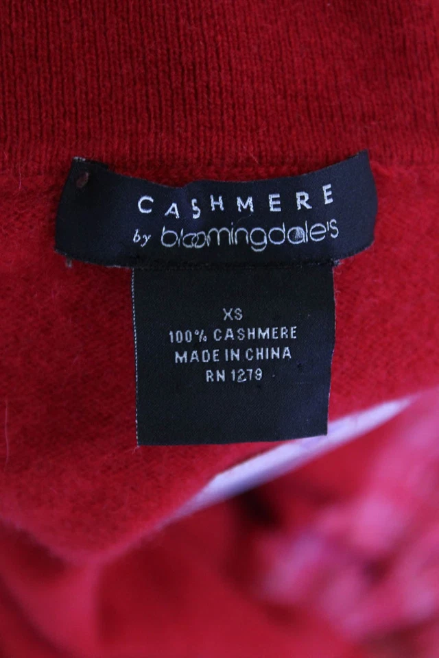 Suéter Pulôver Cashmere By Bloomingdales Feminino Vermelho 100% Cashmere Tamanho XS - Imagem 4 de 4