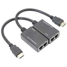 HDMI to RJ45 Female Adapter HDMI Extender Over RJ45 CAT5e/6 LAN Ethernet Cabl...