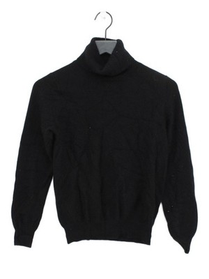 N.Peal Damen Pullover S schwarz 100% Kaschmir hochgeschlossen Pulli