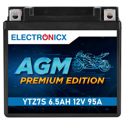 Electronicx YTZ7S AGM Motorradbatterie 12V 6Ah   Wartungsfrei & Leistungsstark  