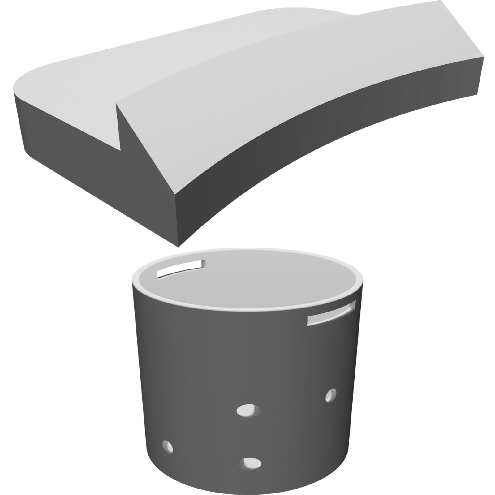 Contenitore per Piante Nymphaea Ninfea Acquario Stampato 3D Holder