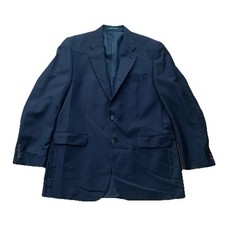 Lauren Ralph Lauren Wool 2 Button Blazer Sport Coat Jacket 42 L Midnight Blue