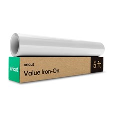 Cricut® Value Iron-On, White (12 in x 5 ft)- HTV Heat Transfer 5ft,
