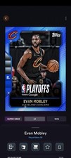 DIGITAL Topps NBA Collect Playoff Base 26 Evan Mobley Blue Super Rare