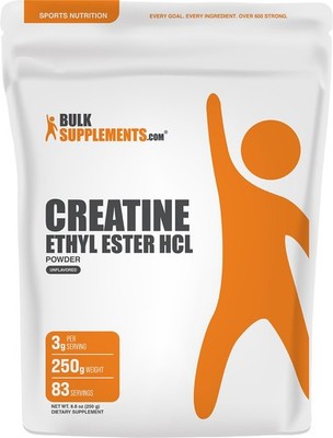 BulkSupplements Creatine Ethyl Ester HCl (CEE) Powder 250g - 3g Per Serving