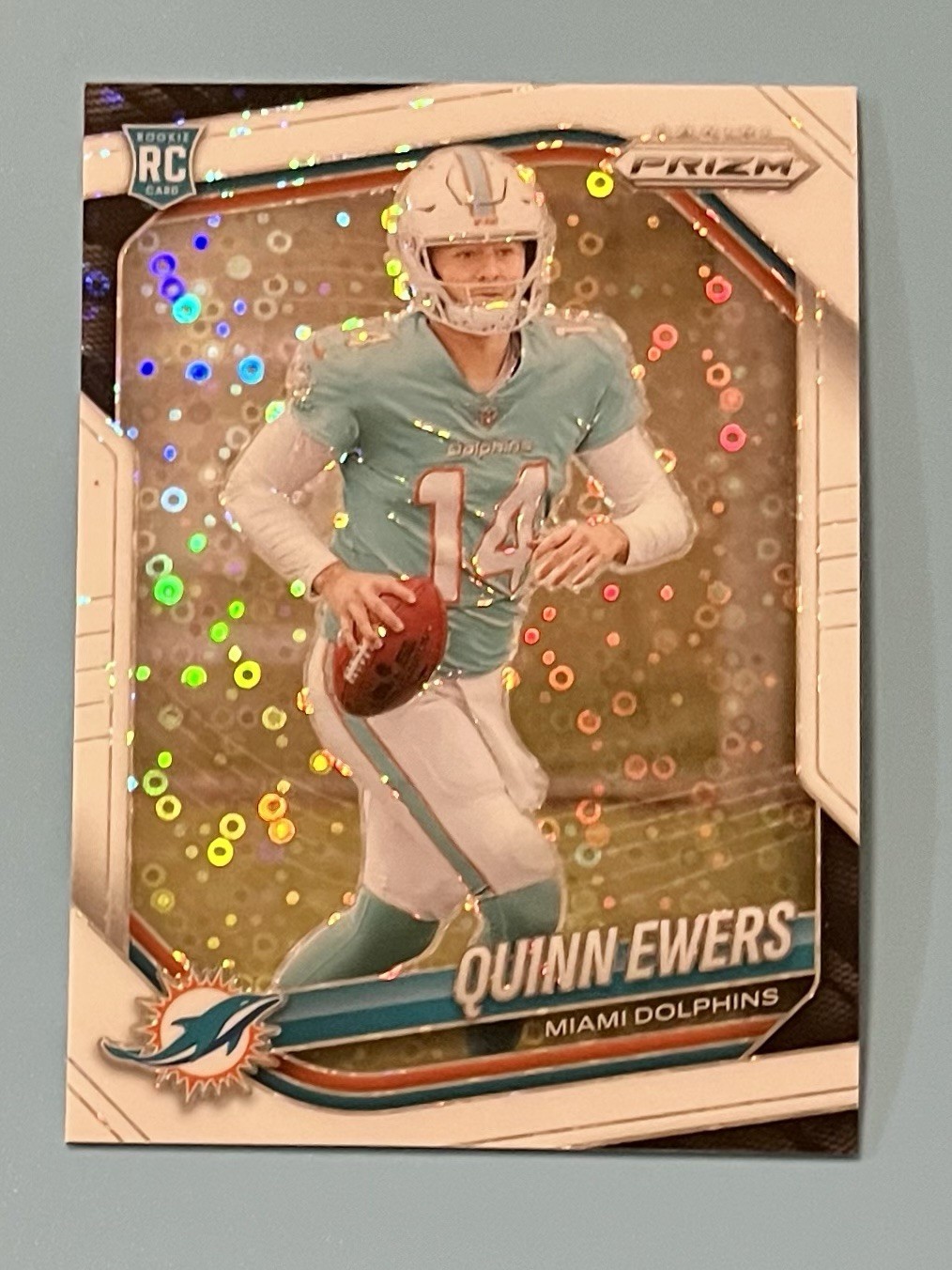 Quinn Ewers dolphins 2025 Prizm #307 White Disco Prizm RC (C2)