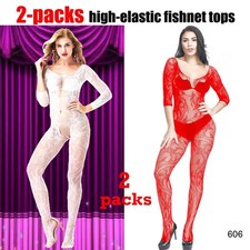 Cozy Feel Fishnet Mesh Body Stocking Bodysuit Nightwear Lingerie Dress Style 606