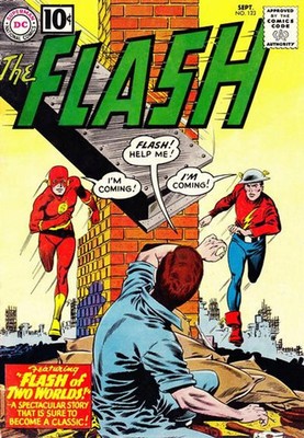 The FLASH Of Two Worlds Comic Book Wall Art Canvas Poster