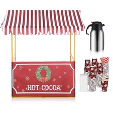 53 Sets Hot Cocoa Bar for Supplies Include 47 x 51 Hot Cocoa Stand Kit Table ...