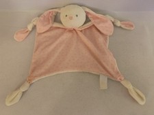 Tesco Carousel Pink Stars Bunny Rabbit Soft Comforter Blankie 10” 