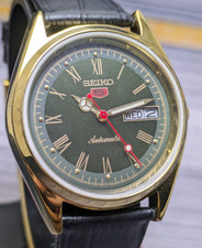 Rare vintage Seiko 5 automatic day date movement number 6309A japan made men's w
