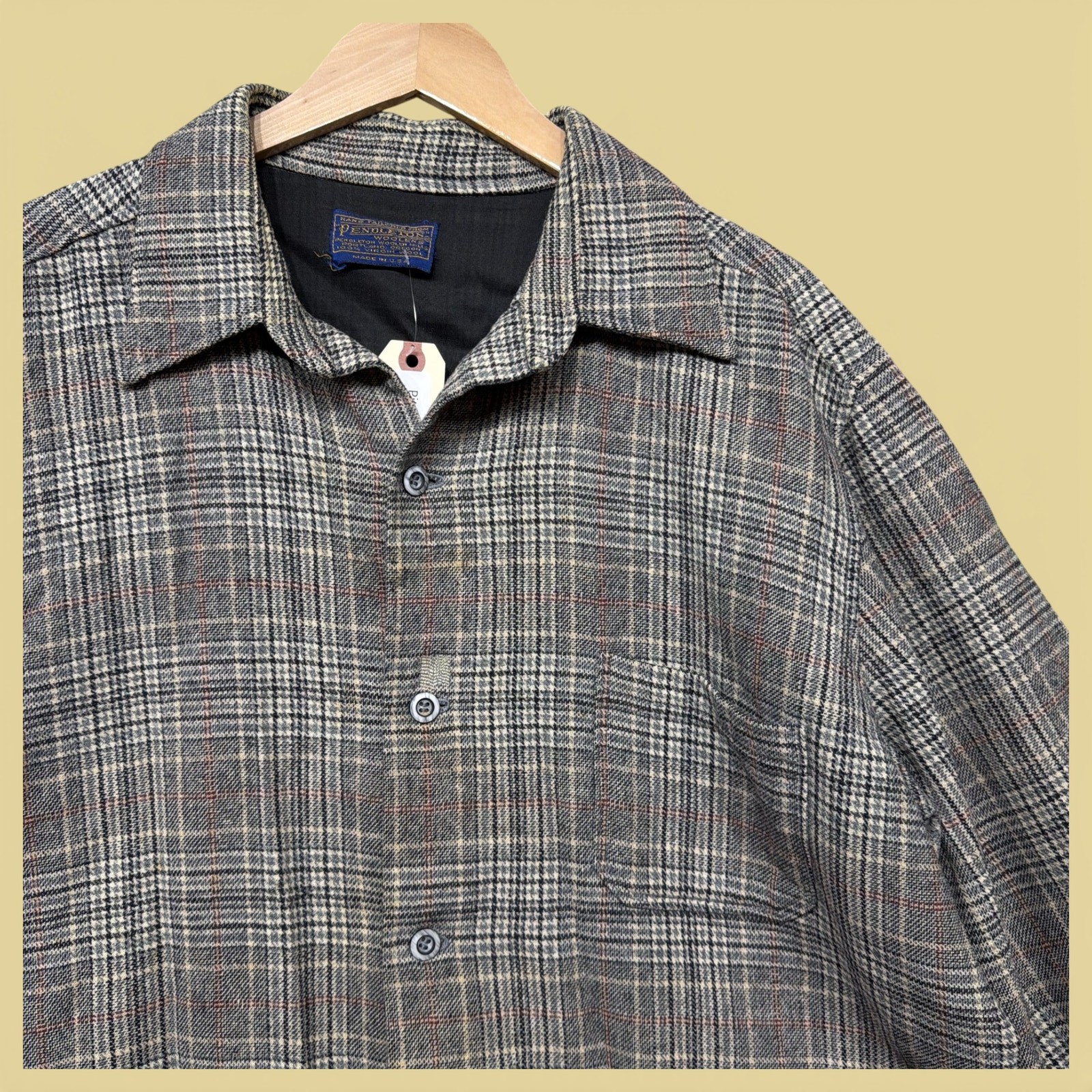 Vintage Pendleton Plaid 70s Wool Button Down Shir… - image 2