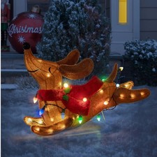 30" Dachshund Lighted Christmas Dog Decor Muilticolor Lights Up you Yard NEW