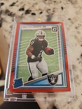 2025 Donruss Ashton Jeanty Rated Rookie Red Wave Prizm #305 Raiders Non Auto 