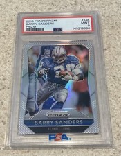 2015 Panini Prizm Barry Sanders Silver Prizm PSA 9 Mint !