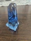 Vintage Handmade Blue Glass Penguin Figurine — photo 3