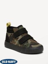 Old Navy Toddler Double Secure-Strap High-Top Sneaker Shoes Camo Size 5 6 7 8