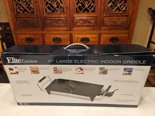 NEU OPEN Elite Cuisine 17" elektrische Indoor Grillplatte von Maxi Matic Modell AGR-4423 - Bild 6 von 8