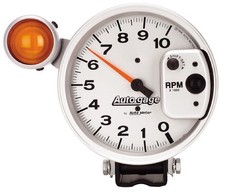 Auto Meter Air-core 5 Silver Pedestal Tachometer 0-10k Rpm With Shift Light