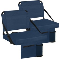 Stadium Seats for Bleachers 2 Pack w/Back Support Bleacher Seat Soft Cushion ...