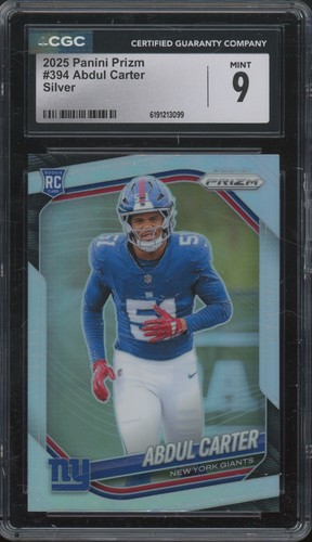 2025 Panini Prizm Silver #394 Abdul Carter RC Rookie Mint CGC 9