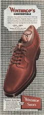 1945 Winthrop Shoe Co Print Ad Men Fashion Intl Shoe Company St Louis MO Vintage
